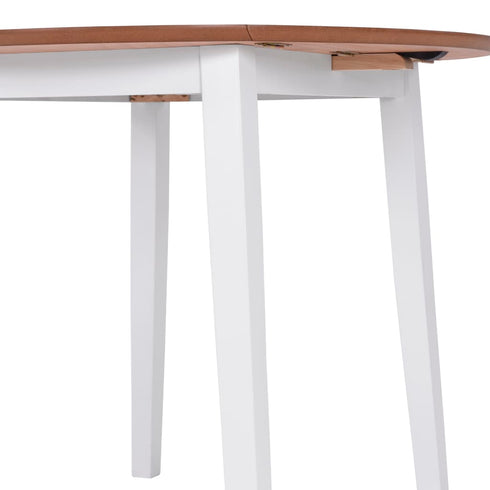Maison Madeleine -  Dining Set 5 Pieces MDF and Rubberwood White